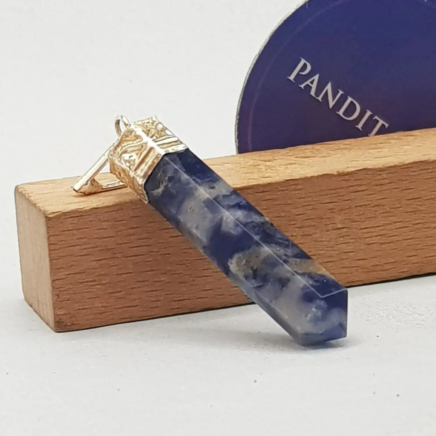Sodalite Cap Pencil Pendant