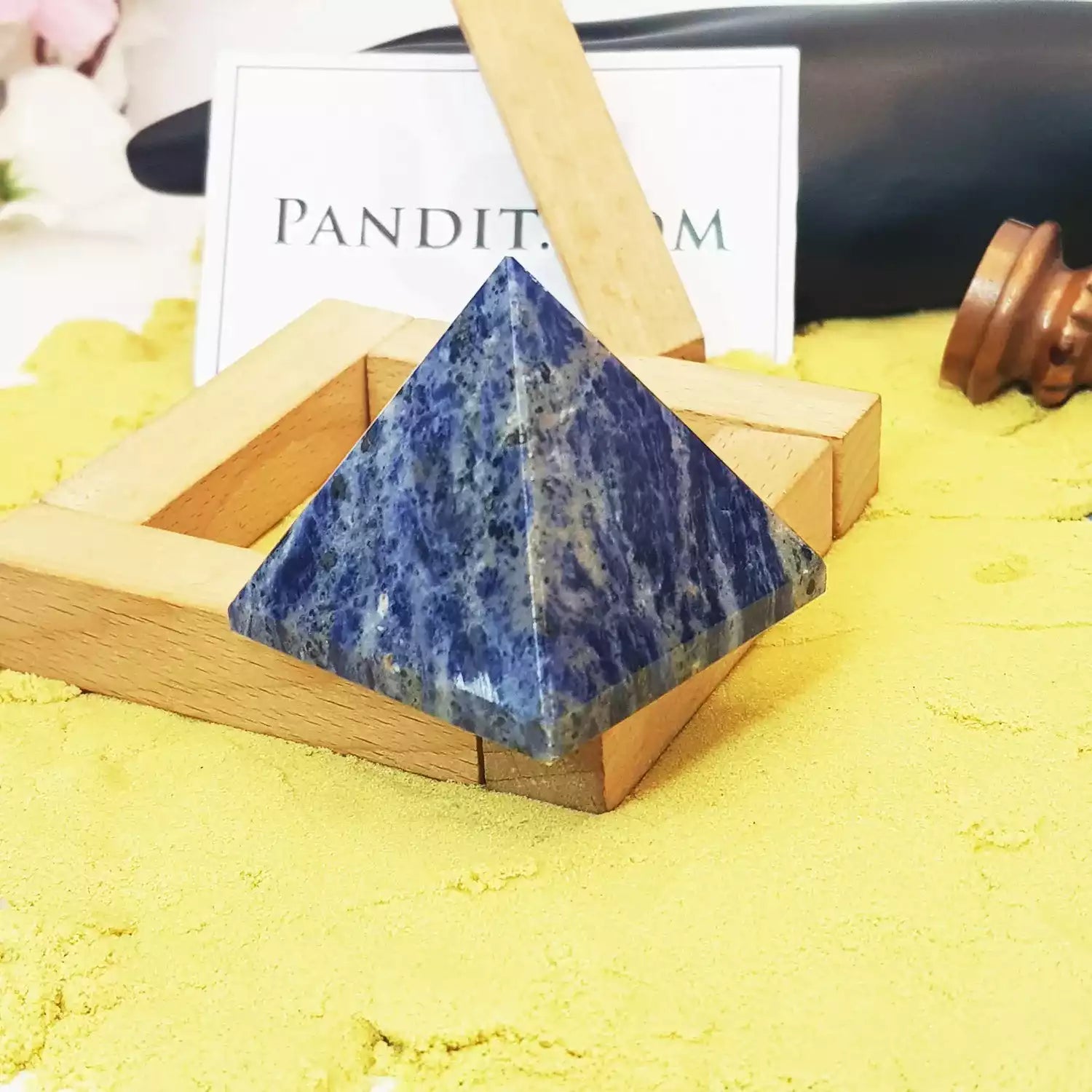 Sodalite Crystal Pyramid