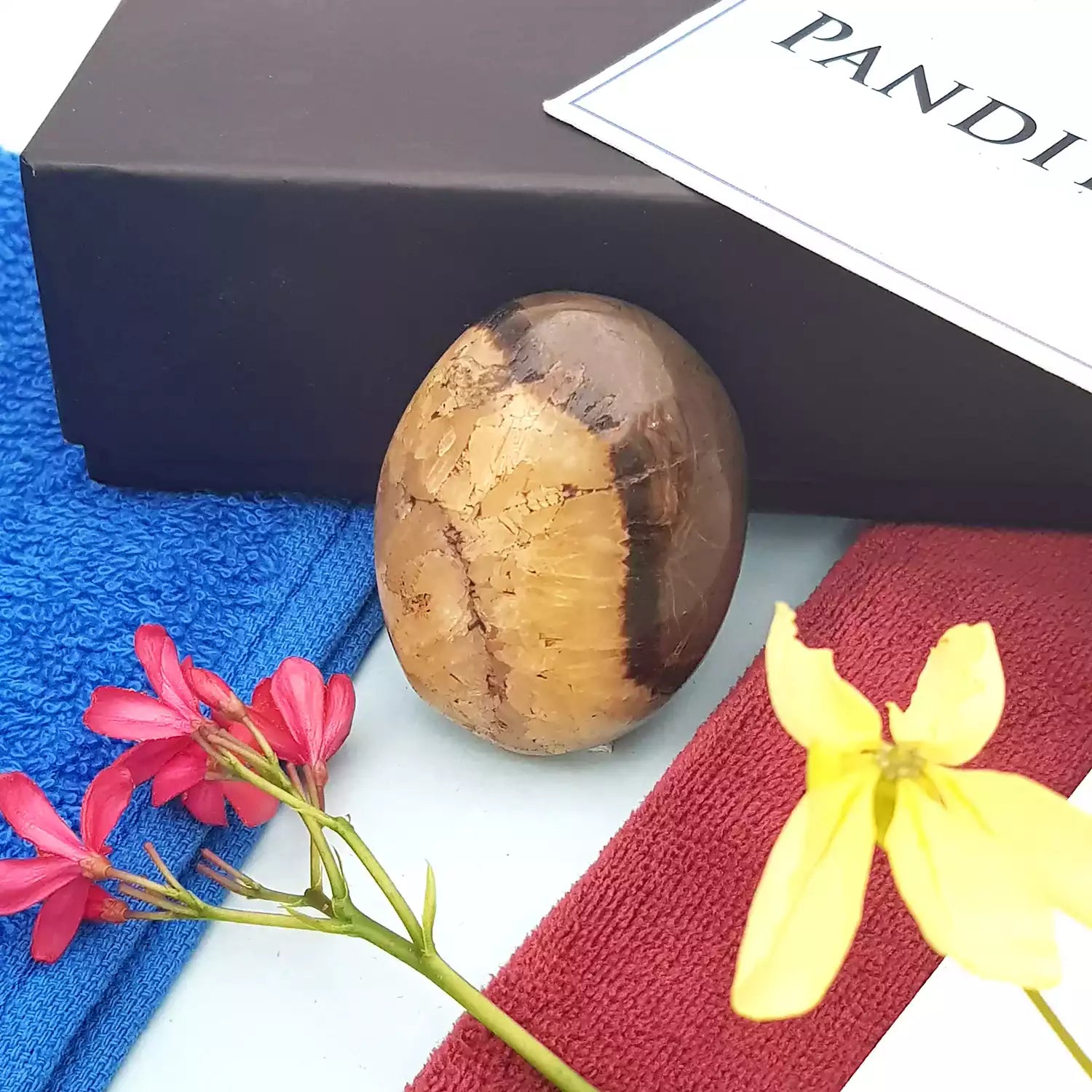 Spotted Jasper Healing Crystal Palm Stone