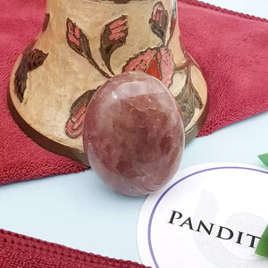 Strawberry Healing Crystal Palm Stone