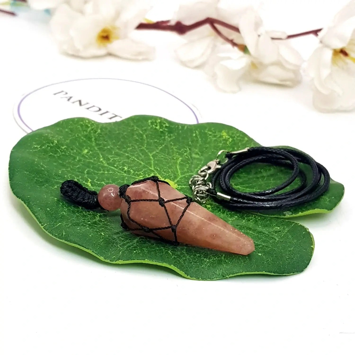 Strawberry Quartz Dowsing Pendulum