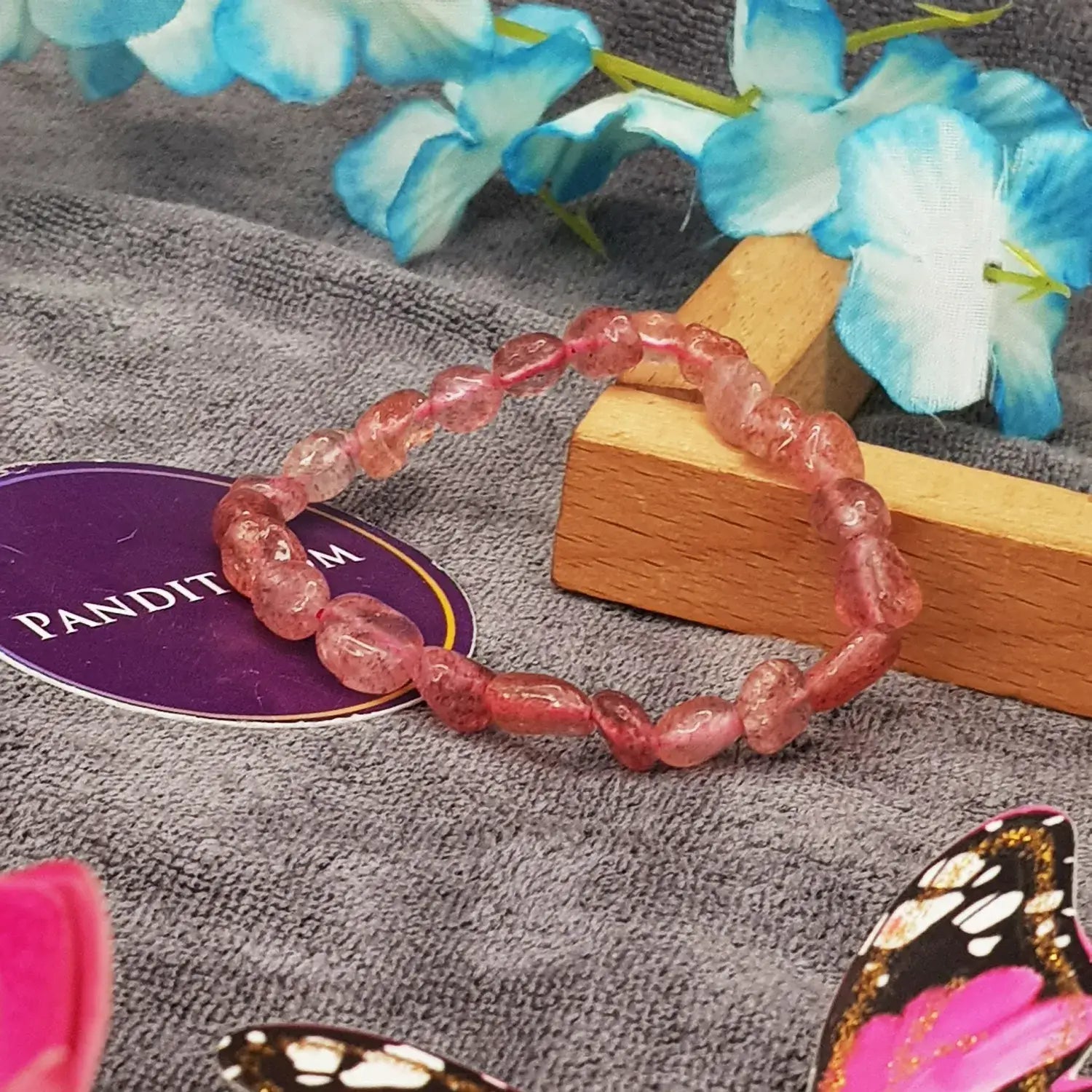Strawberry Quartz Tumble Bracelet