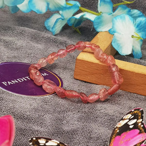 Strawberry Quartz Tumble Bracelet