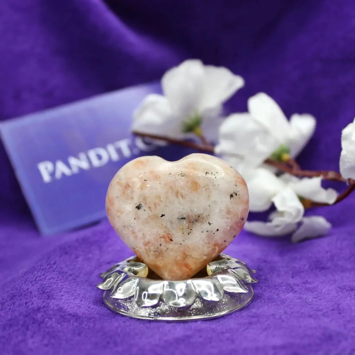 Sunstone Healing Crystal Heart Stone