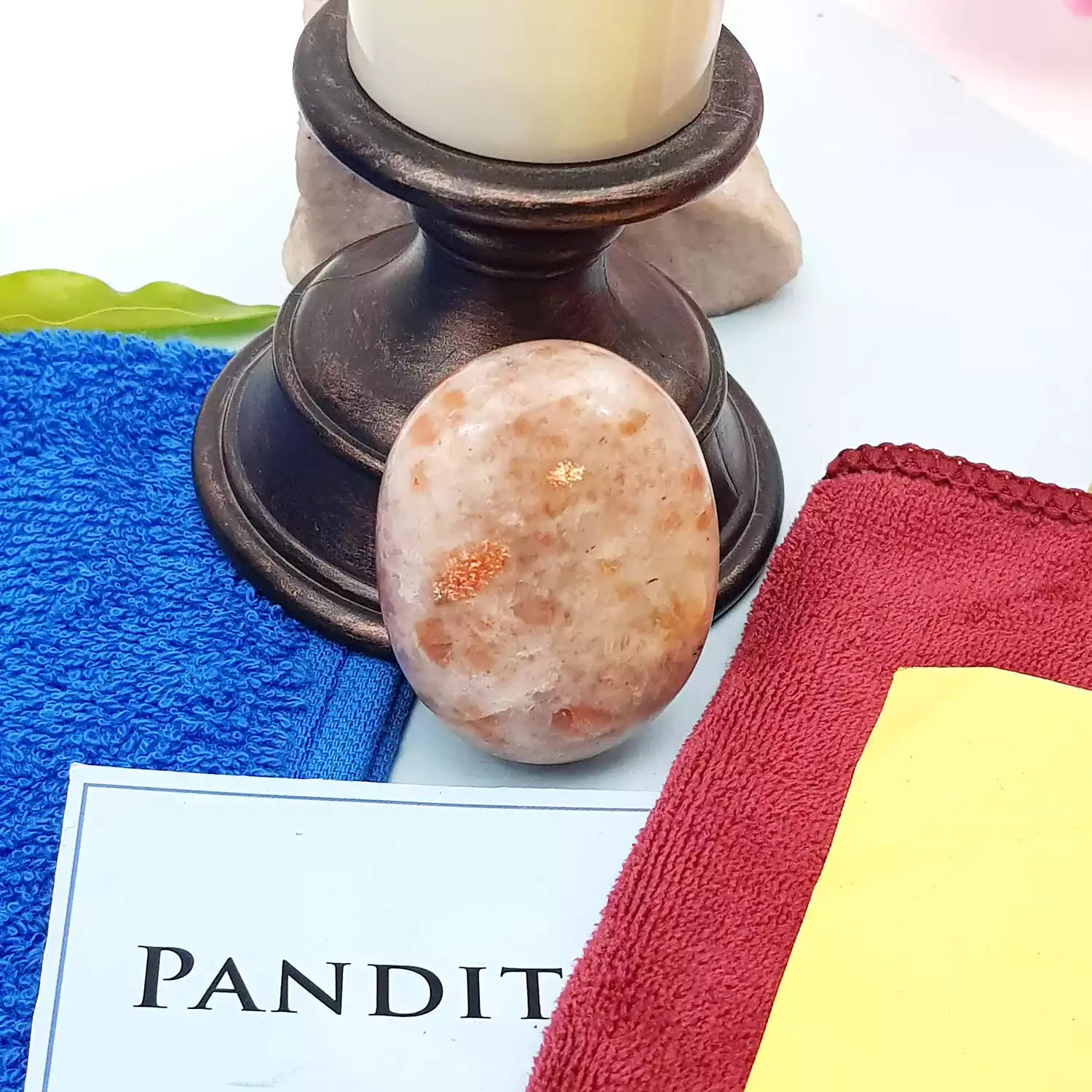 Sunstone Healing Crystal Palm Stone