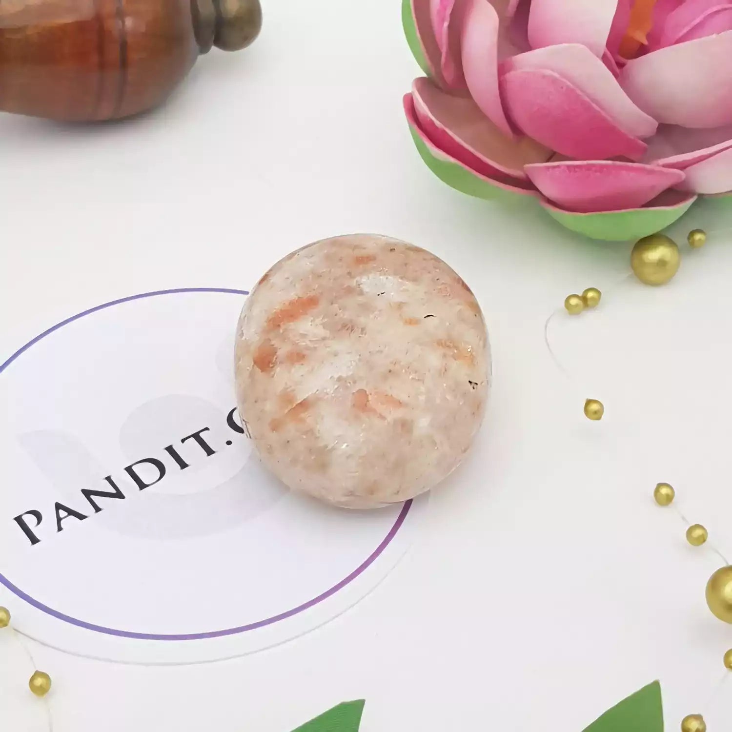 Sunstone Healing Crystal Palm Stone