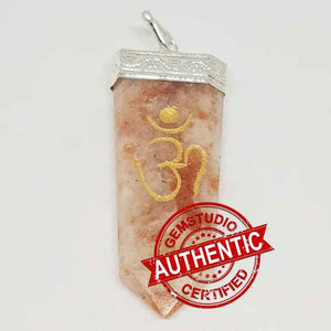 Sunstone Om Pencil Pendant