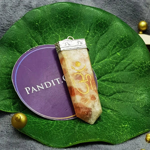 Sunstone Om Pencil Pendant