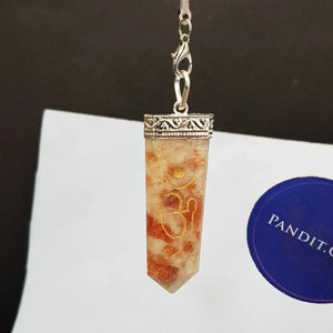 Sunstone Om Pencil Pendant