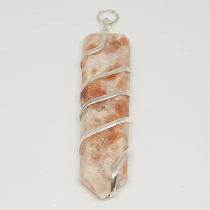 Sunstone Spiral Pencil Pendant
