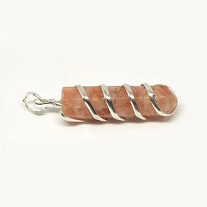 Sunstone Spiral Pencil Pendant