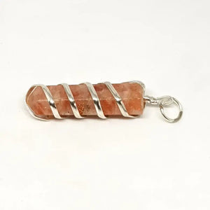 Sunstone Spiral Pencil Pendant
