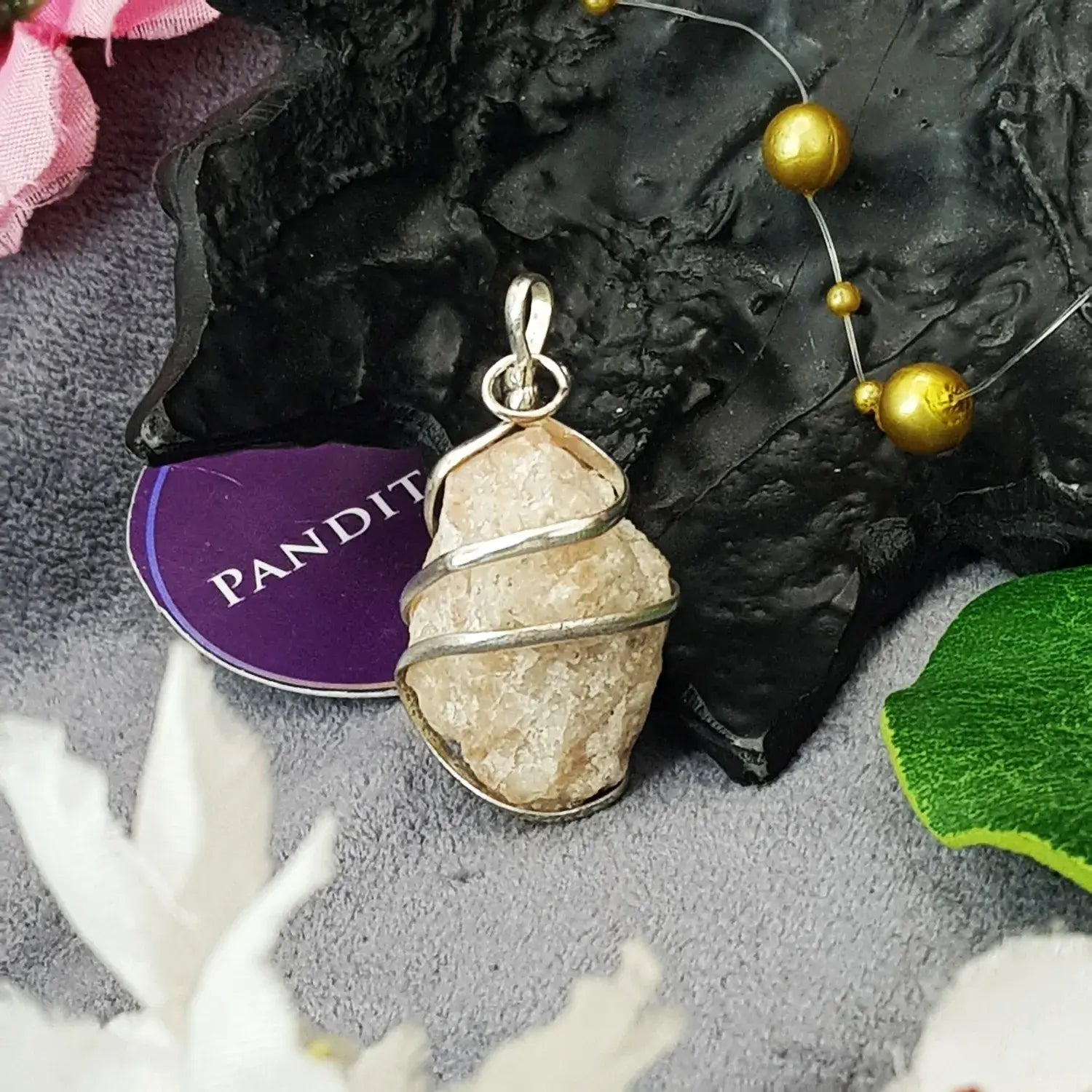 Sunstone Spiral Pendant