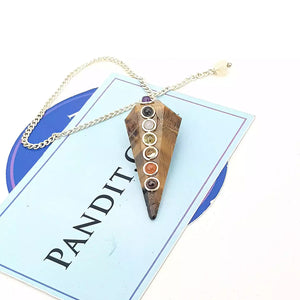 Tiger Eye 7 Chakra Dowsing Pendulum