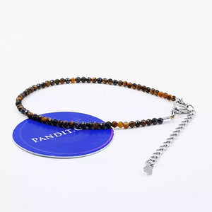 Tiger Eye Adjustable Diamond Cut Bracelet