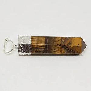 Tiger Eye Agate Cap Pencil Pendant
