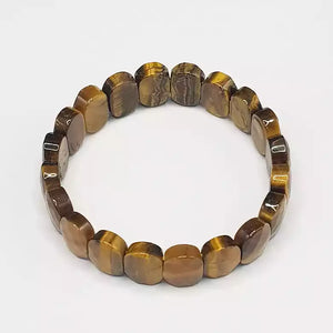 Tiger Eye Agate Oval Faceted Bracelet
