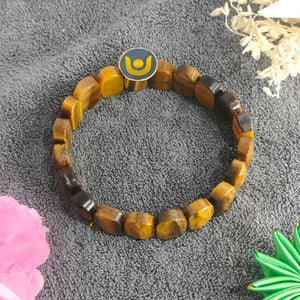 Tiger Eye Agate Oval Faceted Bracelet