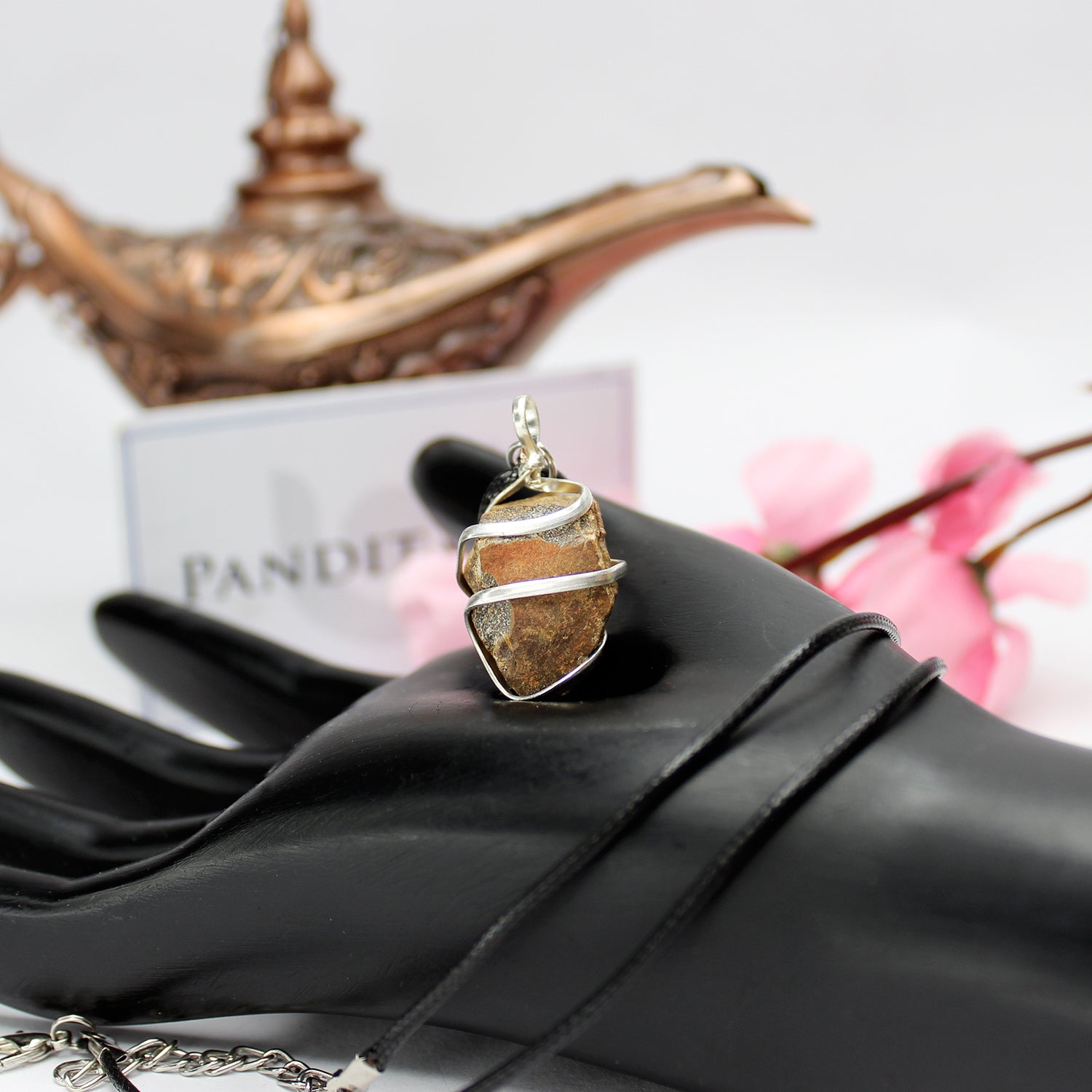 Tiger Eye Agate Spiral Pendant