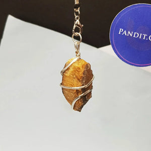 Tiger Eye Agate Spiral Pendant