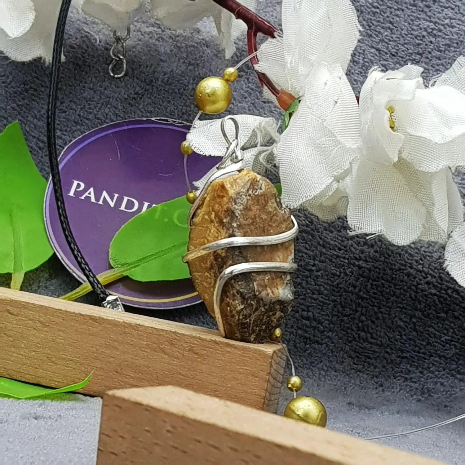 Tiger Eye Agate Spiral Pendant