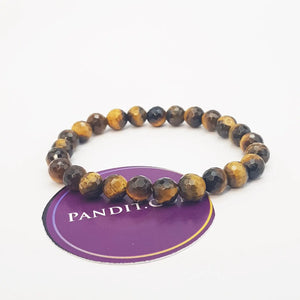 Tiger Eye Diamond Cut Bracelet