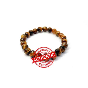 Tiger Eye Diamond Cut Bracelet