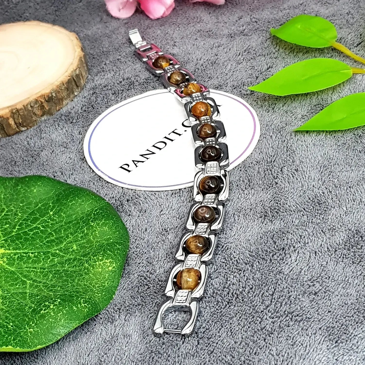 Silver Plated Tiger Eye Bracelet