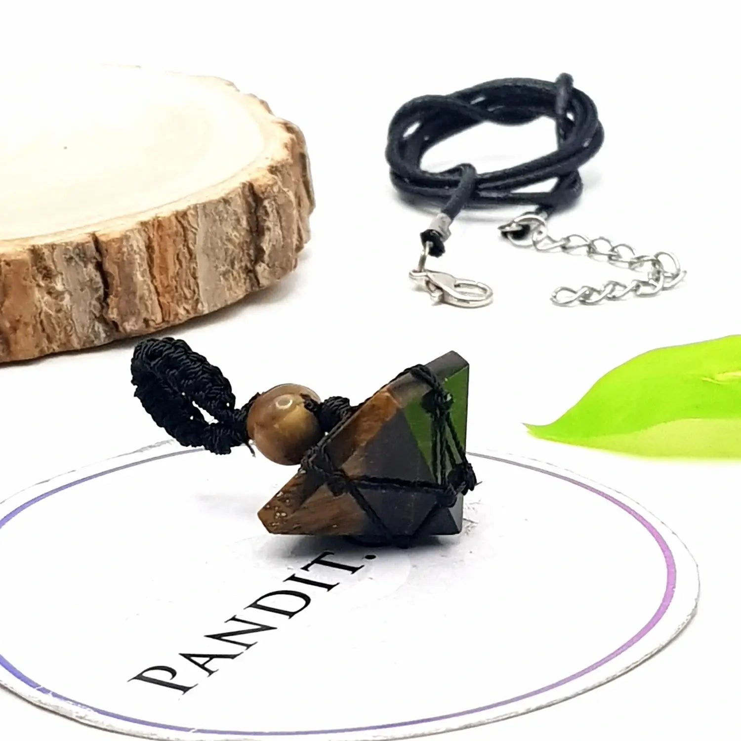 Tiger Eye Pyramid Pendant