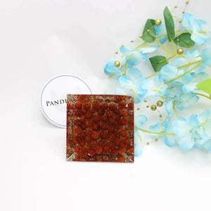 Tortoise Orgone Pyramid With Rudraksha Beads