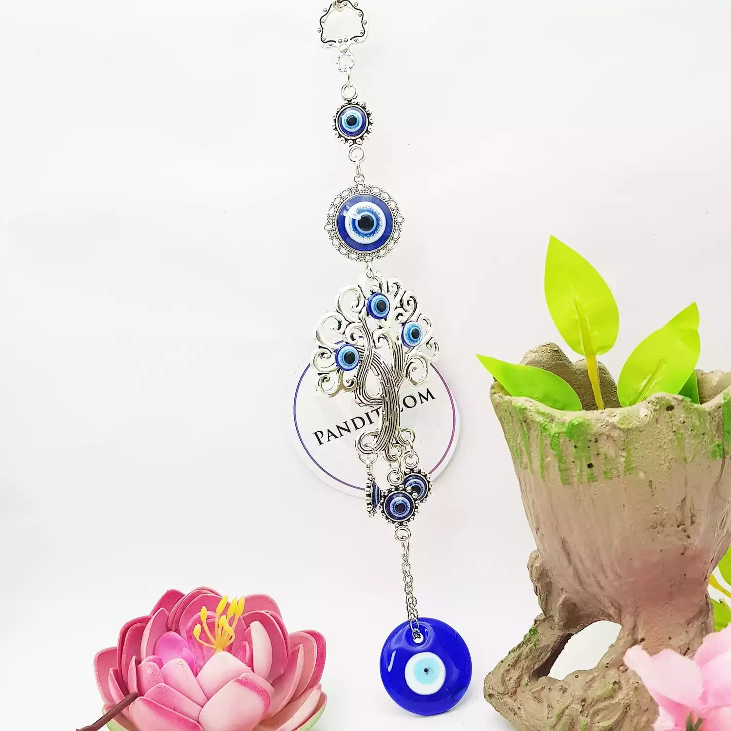 Tree Evil Eye Hanging for Good Luck — close-up detail showing texture and craftsmanship