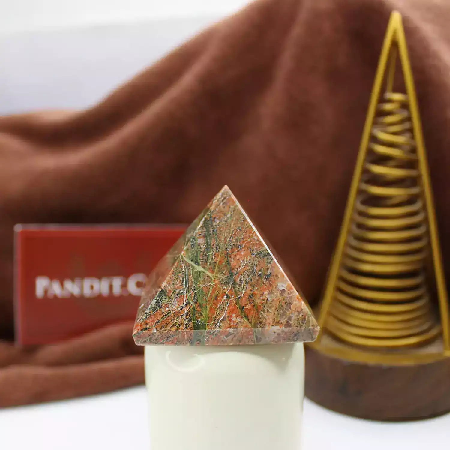 Unakite Crystal Pyramid