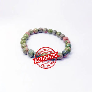 Unakite Diamond Cut Bracelet