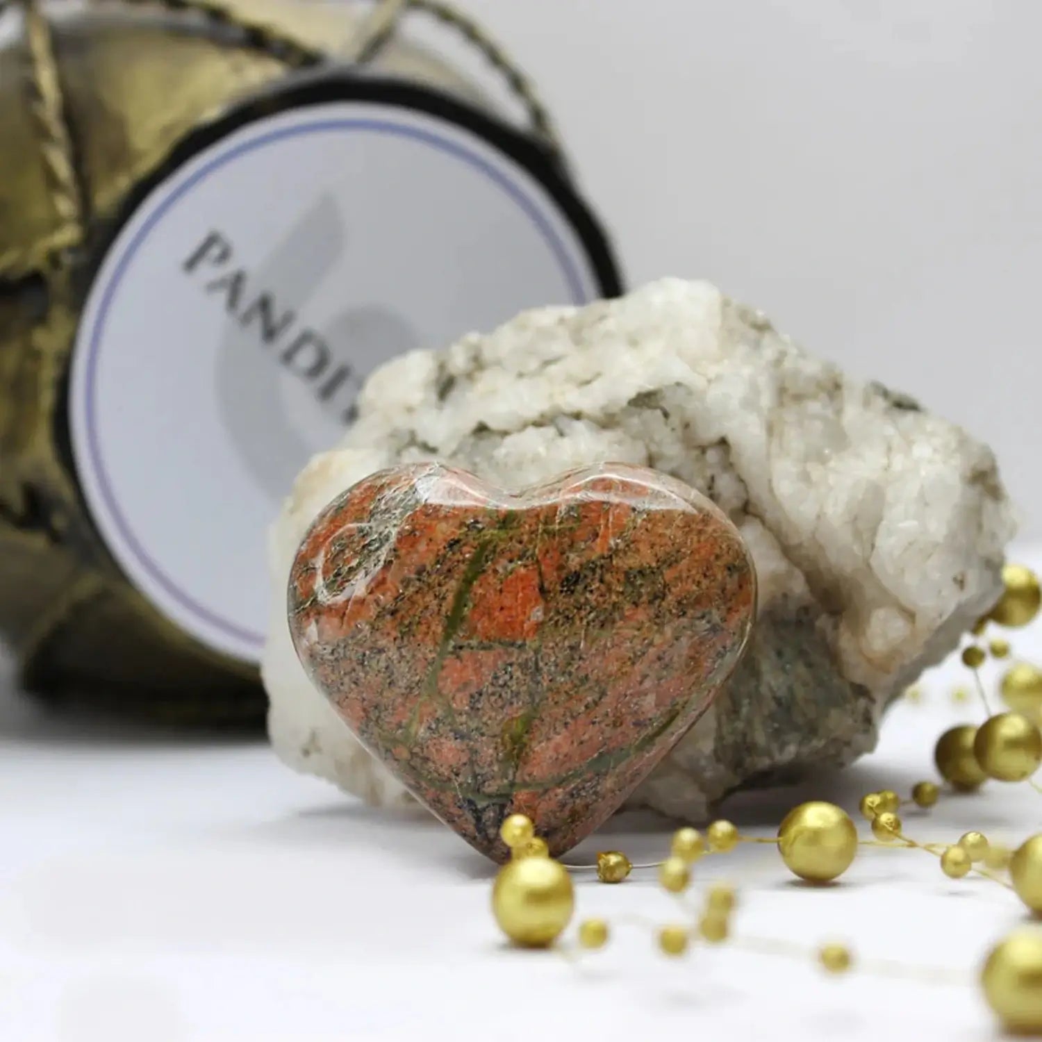 Unakite Healing Crystal Heart Stone