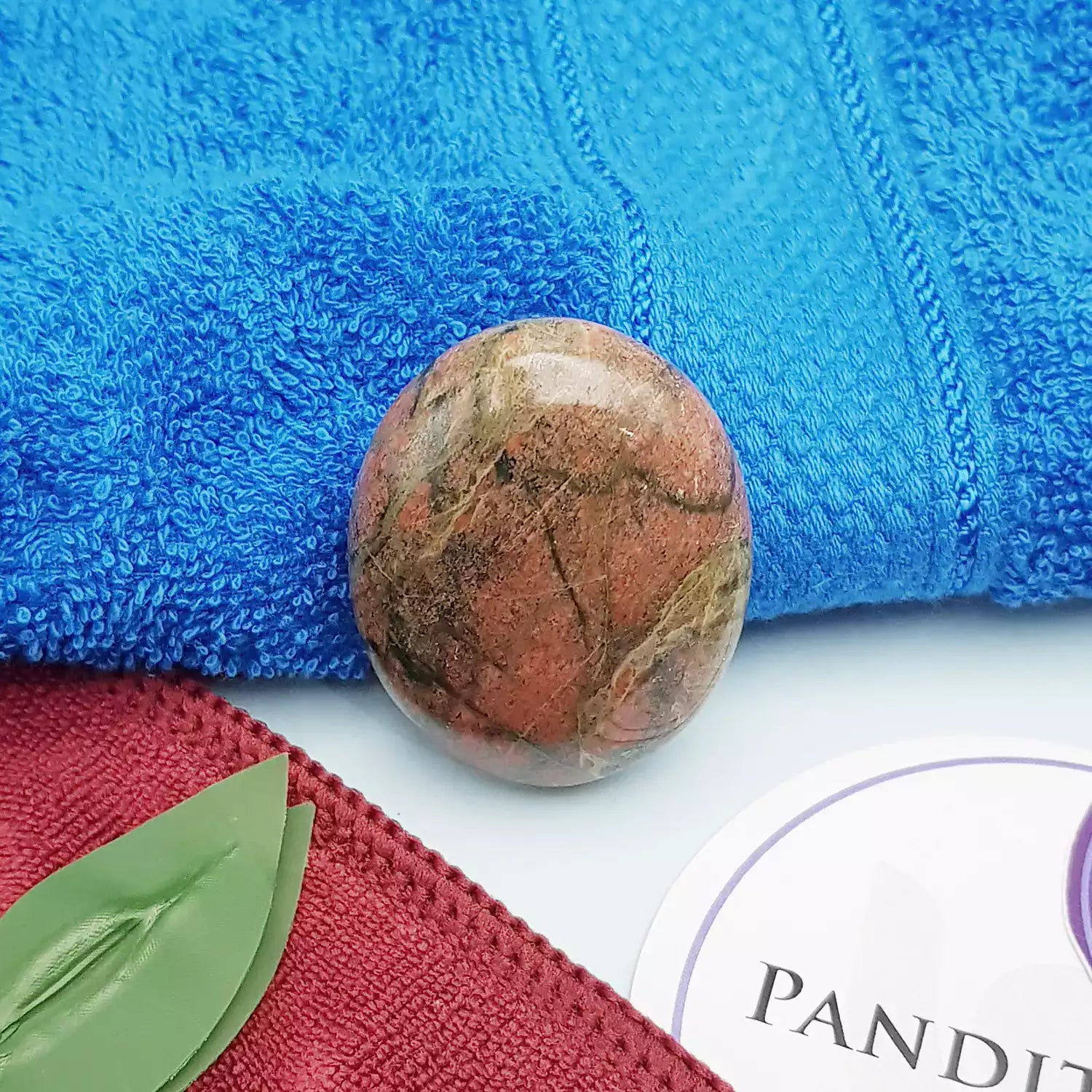 Unakite Healing Crystal Palm Stone