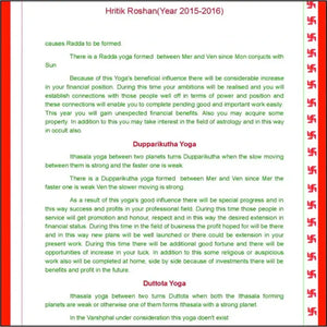 Varshphal Horoscope Platinum Online Horoscope