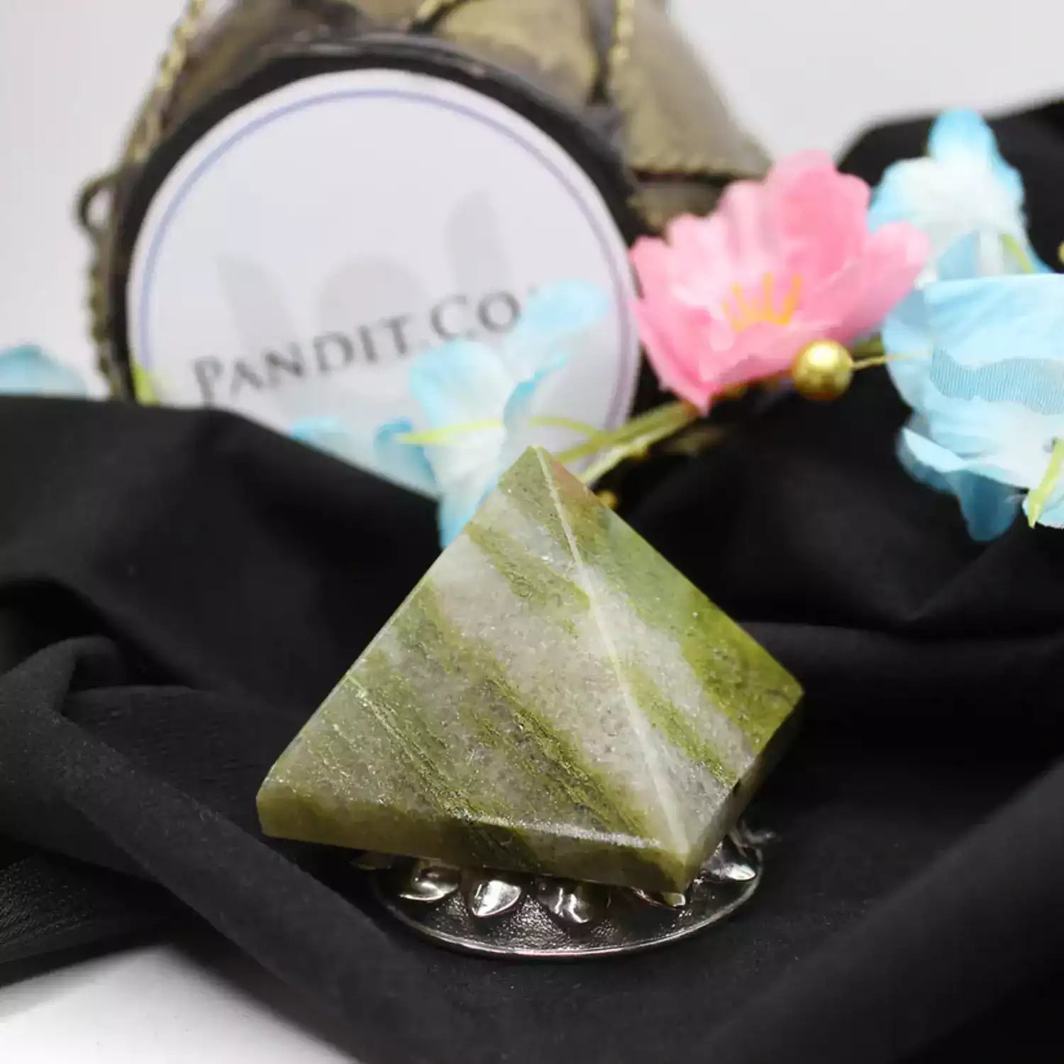 Vessonite Crystal Pyramid