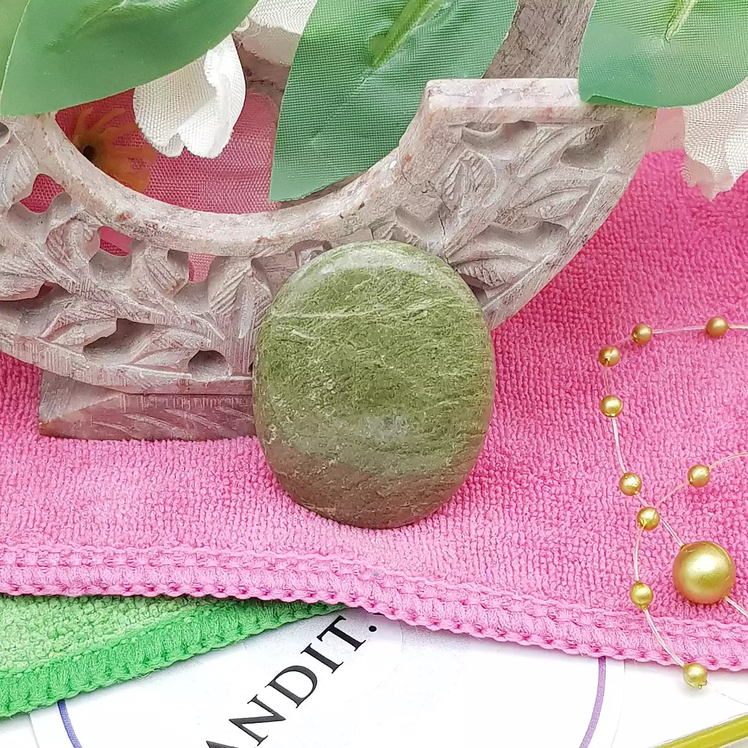 Vessonite Worry Stone