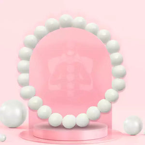 White Diamond Cut Glass Bracelet