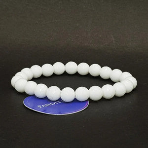 White Diamond Cut Glass Bracelet