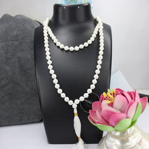 White Pearls Mala - Pandit.com