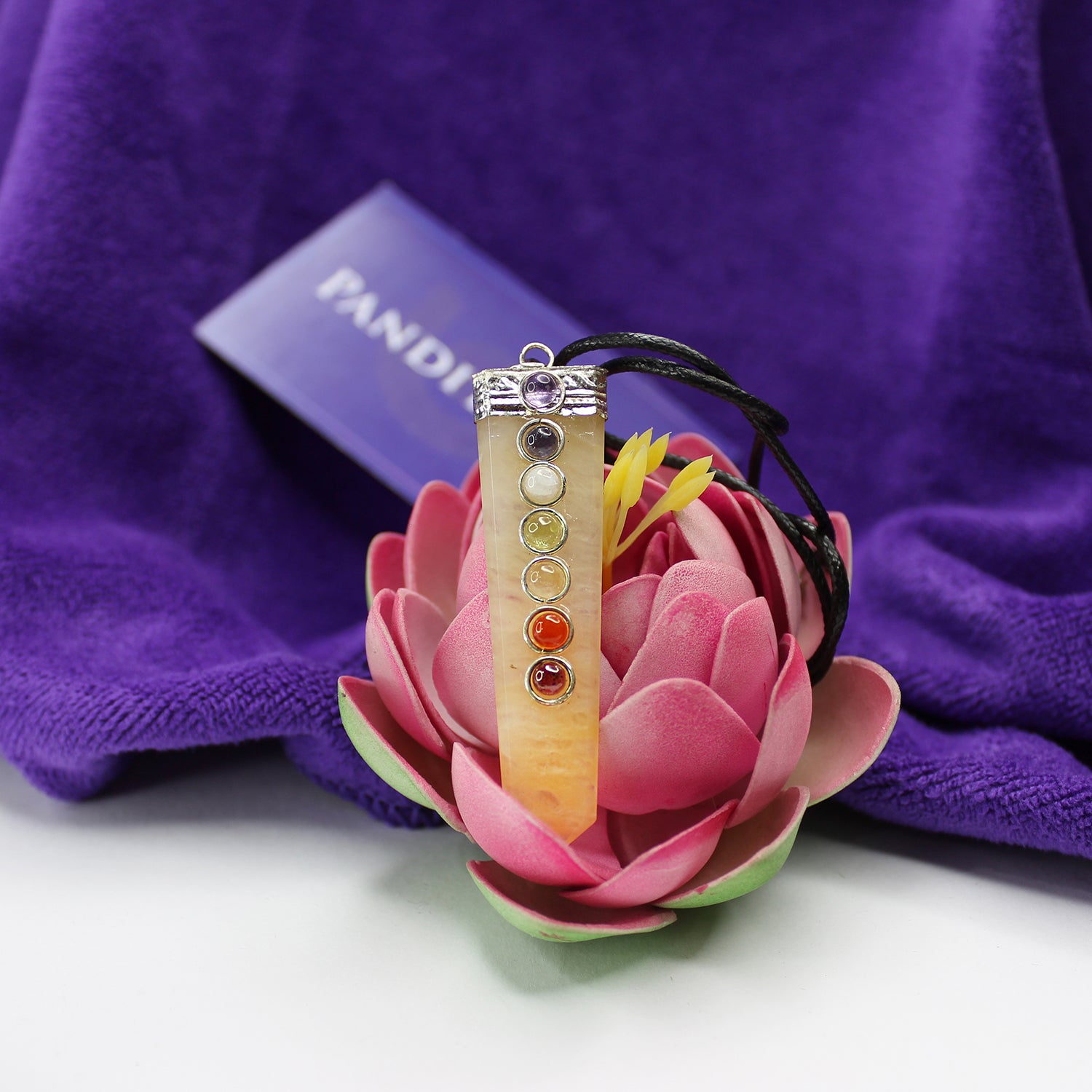 Yellow Aventurine 7 Chakra Pencil Pendant
