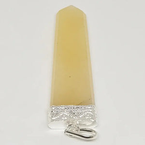 Yellow Aventurine Om Pencil Pendant