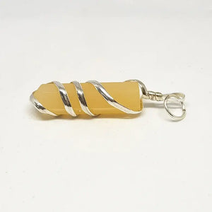 Yellow Aventurine Spiral Pencil Pendant