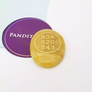 Yellow Aventurine Zibu Symbol Coin