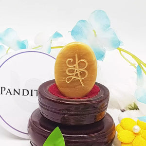 Yellow Aventurine Zibu Symbol Coin