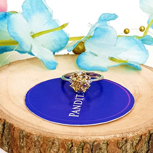 Yellow Citrine Adjustable Ring