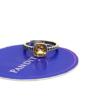 Yellow Citrine Adjustable Ring