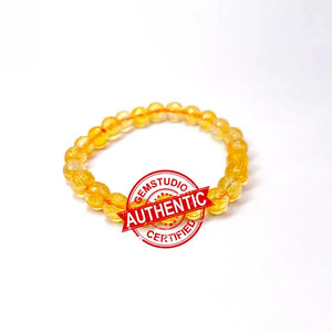 Yellow Citrine Diamond Cut Bracelet
