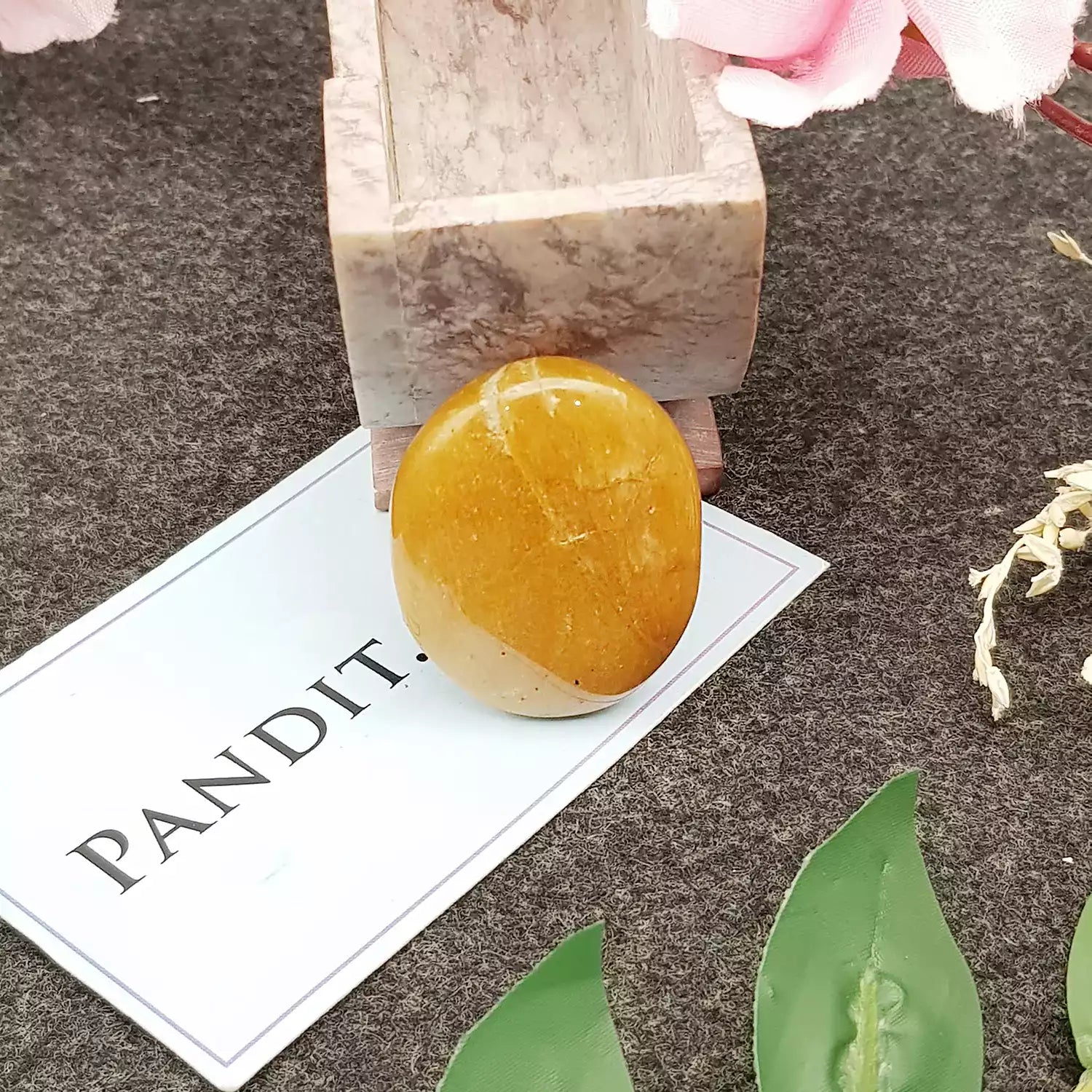 Yellow Jasper Worry Stone